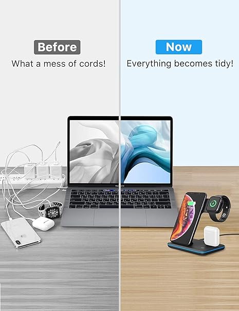 3-in-1 Wireless Charging Station - محطة شحن لاسلكية 3 في 1