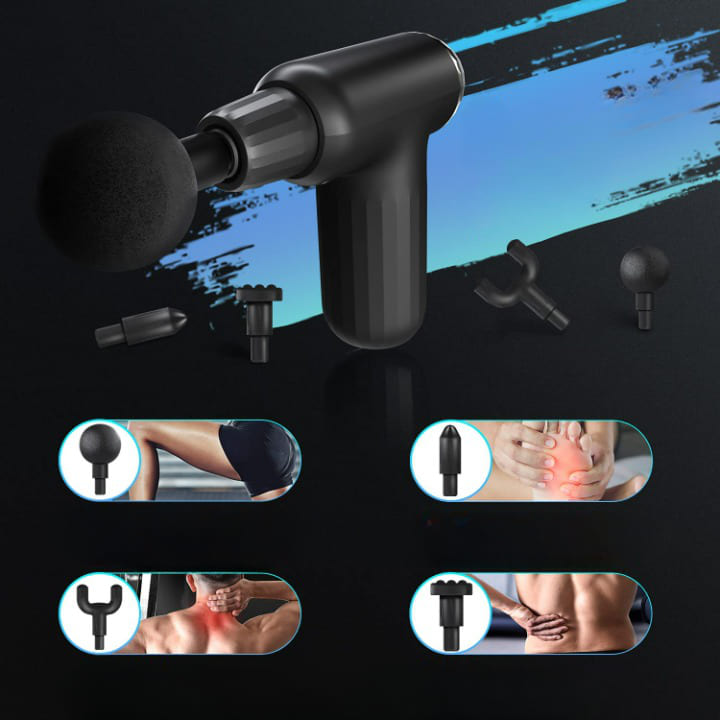 Muscle Massage Gun with 4 Heads FH-820 - مسدس تدليك العضلات بأربعة رؤوس FH-820