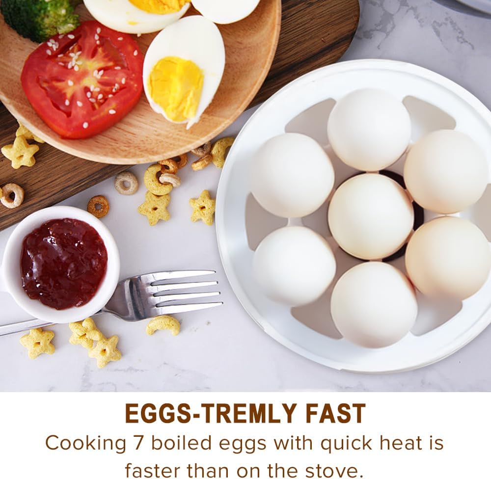 Electric Egg Cooker 7 Eggs Steamer - طباخة بيض كهربائية 7 بيضات بالبخار
