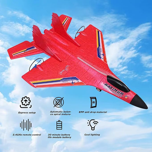 Airplane with remote Controlled Flying Toy - طائرة مع جهاز التحكم عن بعد
