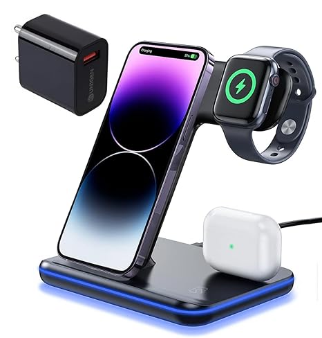 3-in-1 Wireless Charging Station - محطة شحن لاسلكية 3 في 1