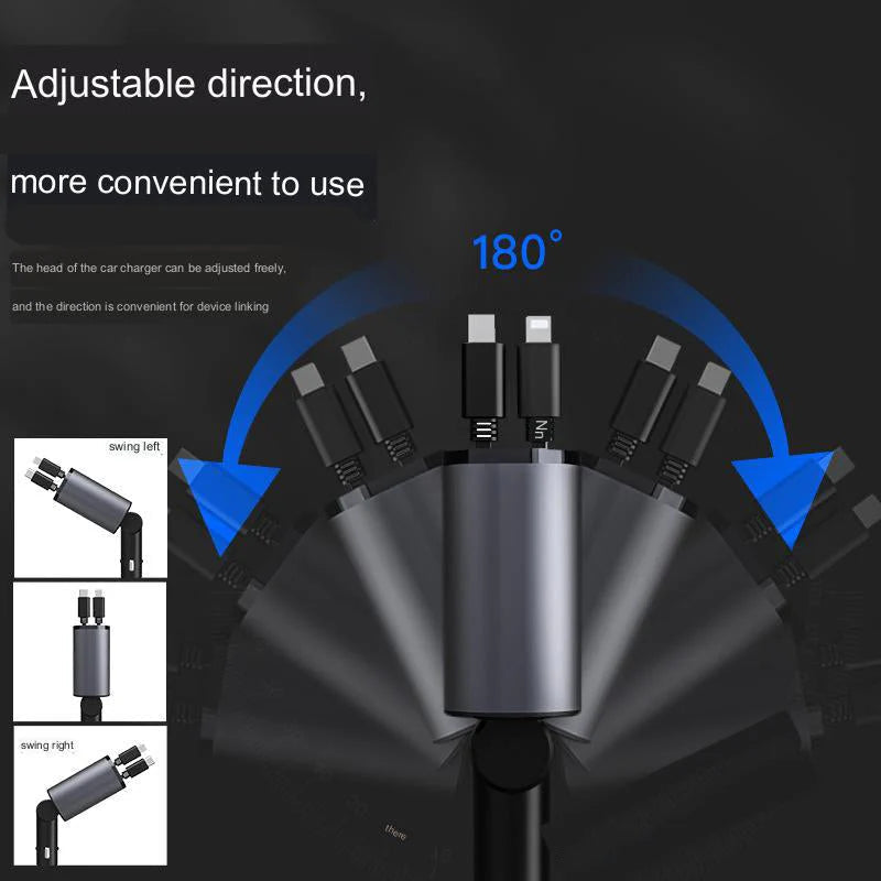 4 in 1 Retractable Charger - شاحن قابل للسحب 4 في 1