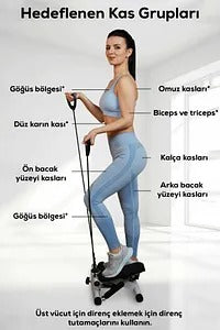 Fitness Stepper Exerciser with Rope - جهاز تمرين اللياقة البدنية مع الحبل